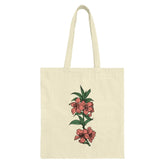 Floral Tote Bag, Peach Blossom Bag, Botanical Print, Trendy Shoulder Bag, Stylish Everyday Bag, Lightweight Tote Bag, Spring Flower Bag - Tawshia